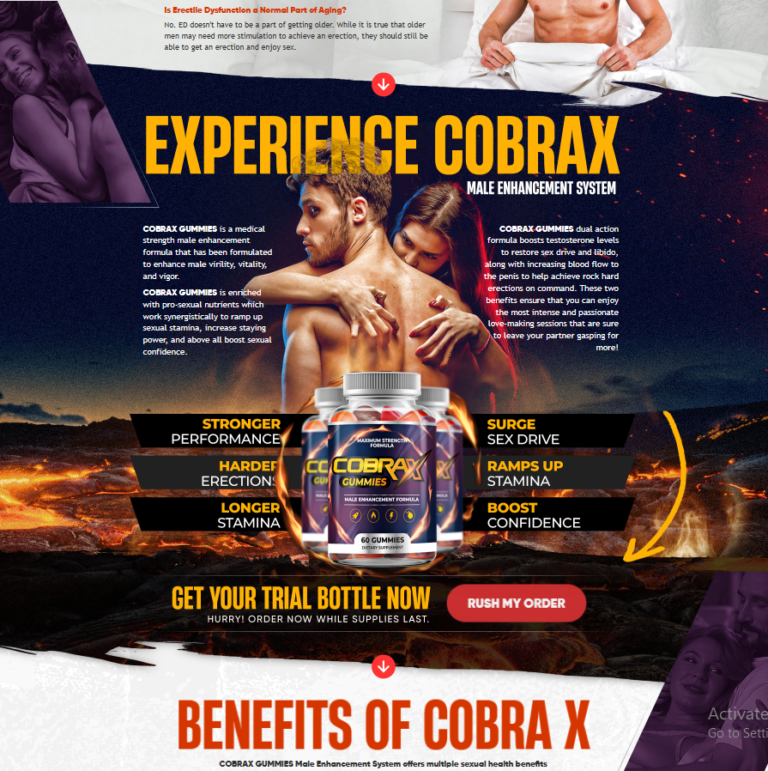 Cobrax Male Enhancement Gummies: Enjoy Your Sex Life With 100% Satisfaction!